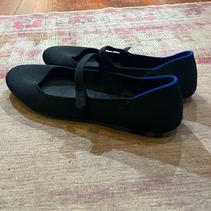 Rothy’s black ballet flats, size 10.